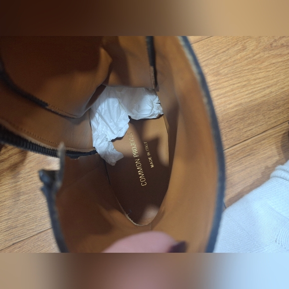 Common Projects Glossy Black Men's Boots - Picture 8 of 12